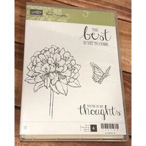 NEW STAMPIN' UP! 138700 HOSTESS BEST THOUGHTS RUBBER MOUNTED STAMP SET OF 4